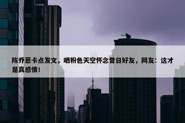 陈乔恩卡点发文，晒粉色天空怀念昔日好友，网友：这才是真感情！