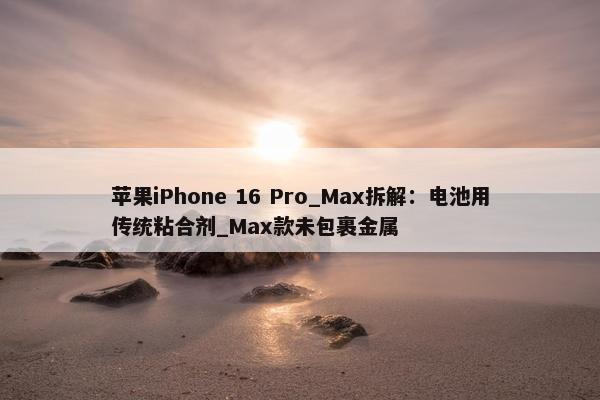 苹果iPhone 16 Pro_Max拆解：电池用传统粘合剂_Max款未包裹金属