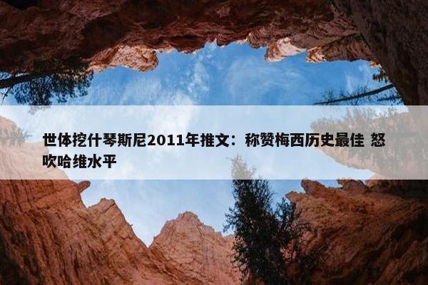 世体挖什琴斯尼2011年推文：称赞梅西历史最佳 怒吹哈维水平