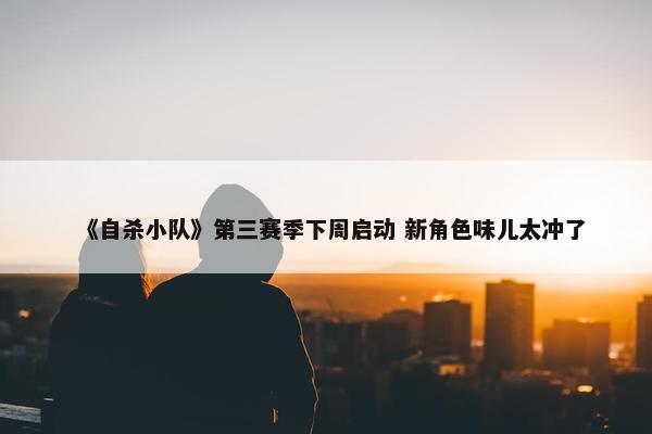 《自杀小队》第三赛季下周启动 新角色味儿太冲了