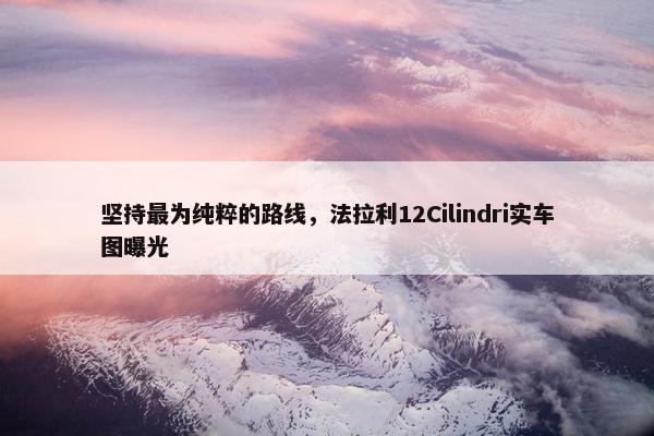 坚持最为纯粹的路线，法拉利12Cilindri实车图曝光