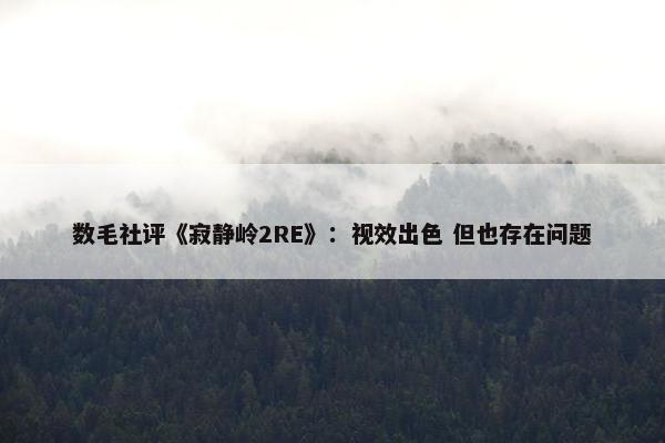 数毛社评《寂静岭2RE》：视效出色 但也存在问题