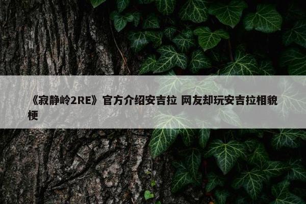 《寂静岭2RE》官方介绍安吉拉 网友却玩安吉拉相貌梗