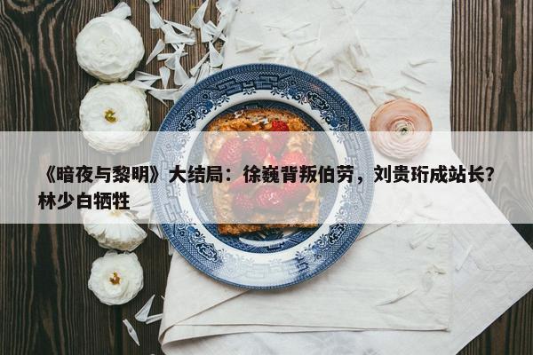 《暗夜与黎明》大结局：徐巍背叛伯劳，刘贵珩成站长？林少白牺牲