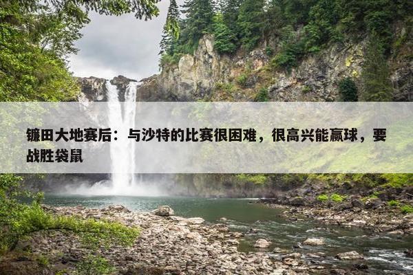 镰田大地赛后：与沙特的比赛很困难，很高兴能赢球，要战胜袋鼠