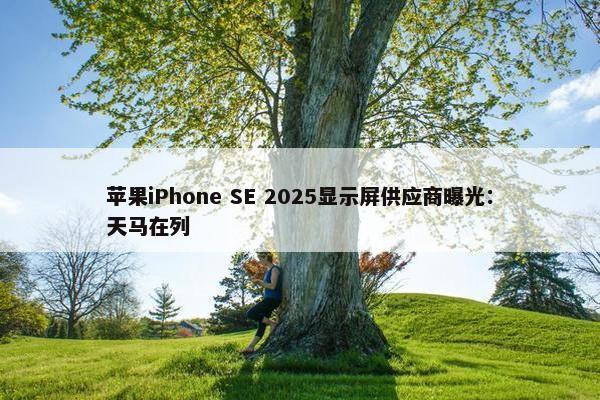 苹果iPhone SE 2025显示屏供应商曝光：天马在列