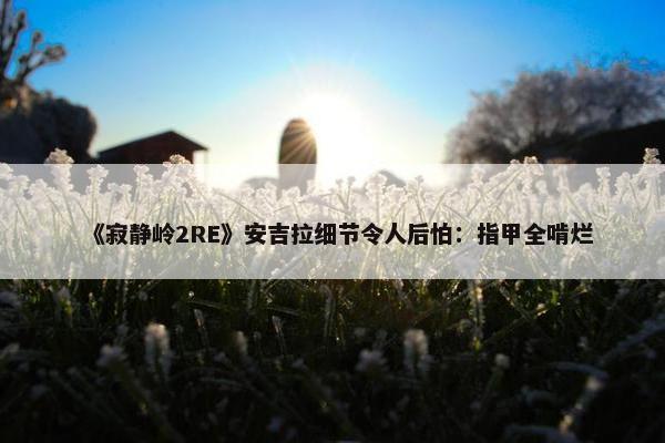 《寂静岭2RE》安吉拉细节令人后怕：指甲全啃烂