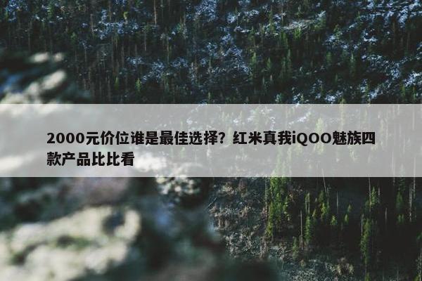 2000元价位谁是最佳选择？红米真我iQOO魅族四款产品比比看