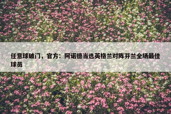 任意球破门，官方：阿诺德当选英格兰对阵芬兰全场最佳球员