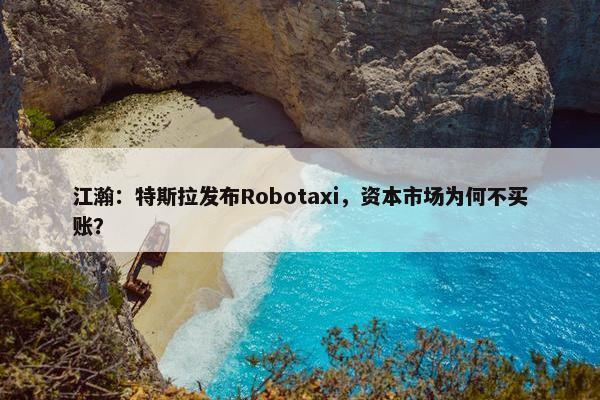 江瀚：特斯拉发布Robotaxi，资本市场为何不买账？