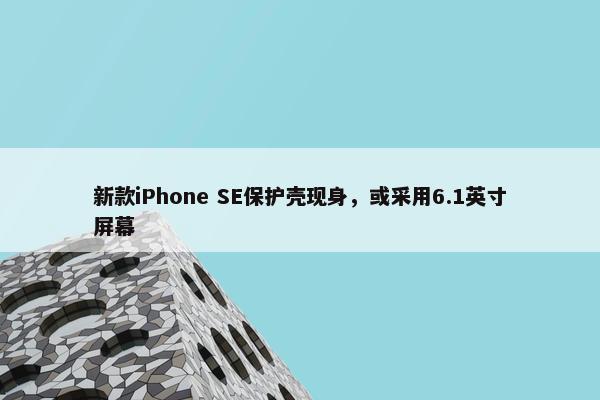 新款iPhone SE保护壳现身，或采用6.1英寸屏幕