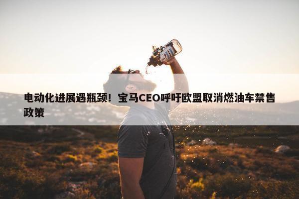 电动化进展遇瓶颈！宝马CEO呼吁欧盟取消燃油车禁售政策