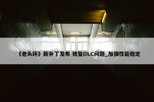 《老头环》新补丁发布 修复DLC问题_加强性能稳定