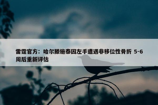 雷霆官方：哈尔滕施泰因左手遭遇非移位性骨折 5-6周后重新评估