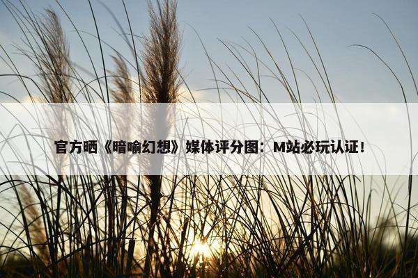 官方晒《暗喻幻想》媒体评分图：M站必玩认证！