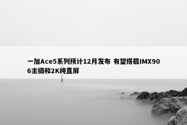 一加Ace5系列预计12月发布 有望搭载IMX906主摄和2K纯直屏