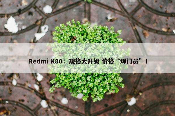 Redmi K80：规格大升级 价格“焊门员”！