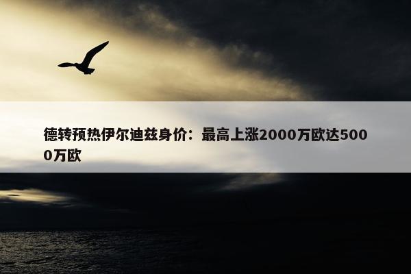 德转预热伊尔迪兹身价：最高上涨2000万欧达5000万欧