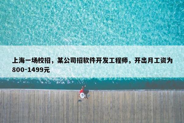 上海一场校招，某公司招软件开发工程师，开出月工资为800-1499元