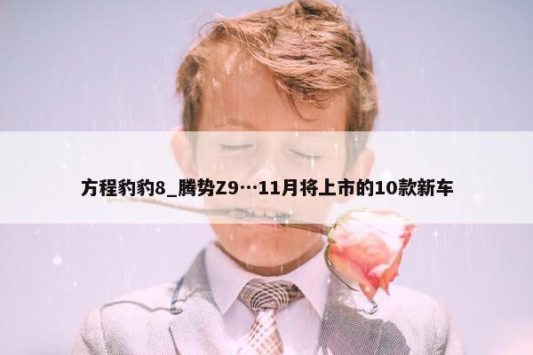 方程豹豹8_腾势Z9…11月将上市的10款新车