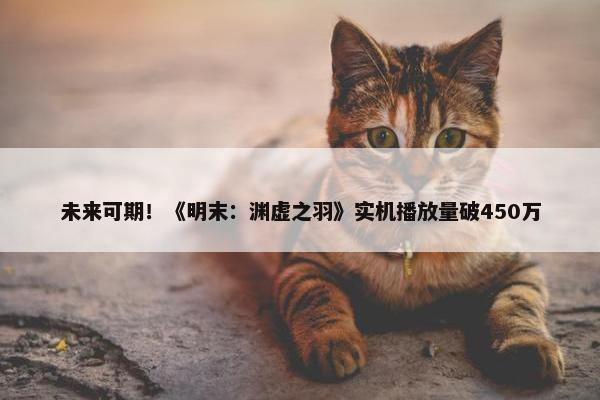 未来可期！《明末：渊虚之羽》实机播放量破450万